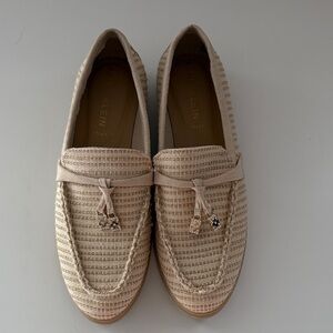 Anne Klein Beige Loafers with Tassel Detail